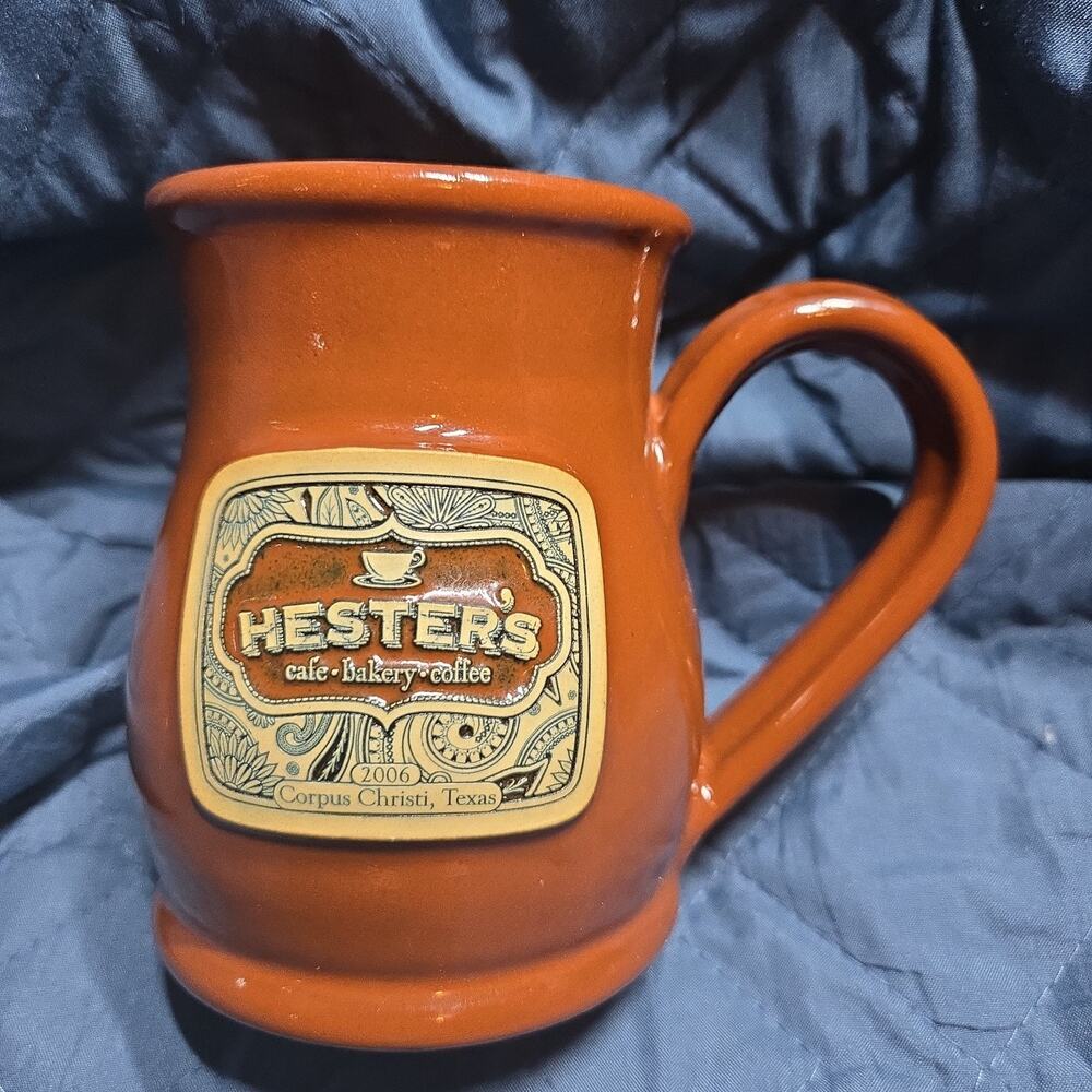 Deneen Pottery Hester's Cafe Stoneware Coffee Mug Corpus Christi Texas 2025